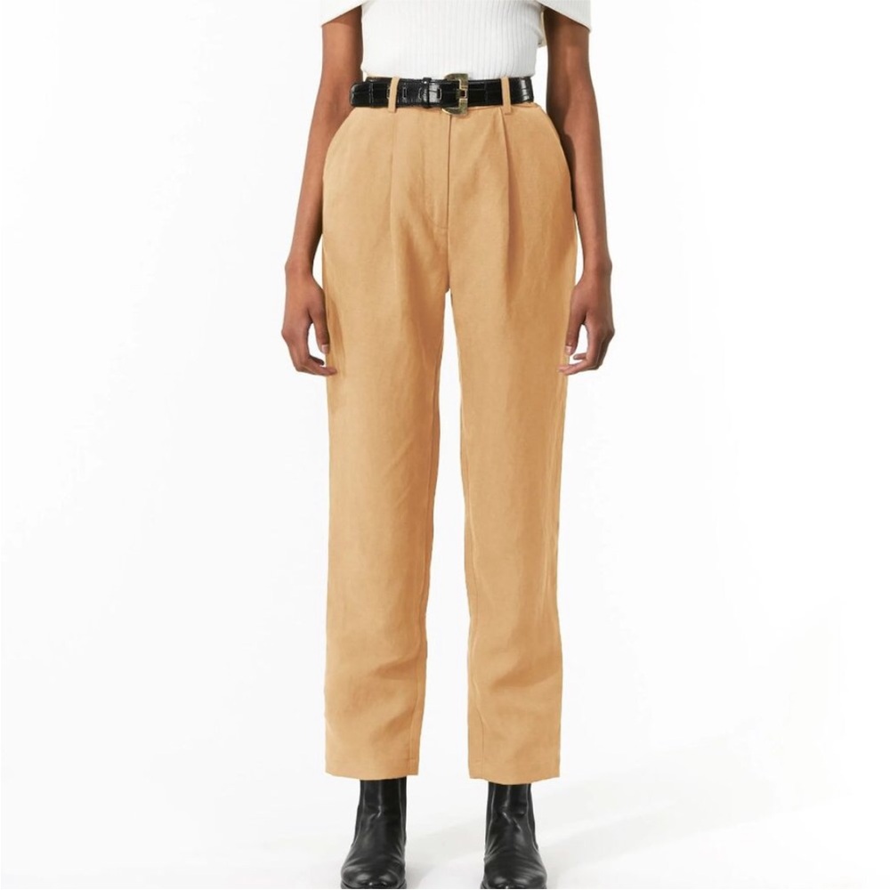 Mara Hoffman Dita Pant - khaki Tencel/linen, sz 8